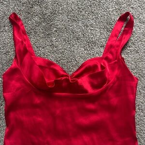 Windsor Vibrant Red Satin Fabric